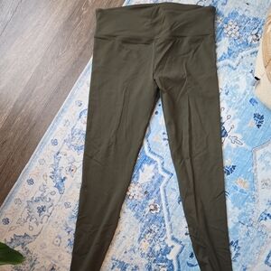 Olive Green High-Waisted Leggings